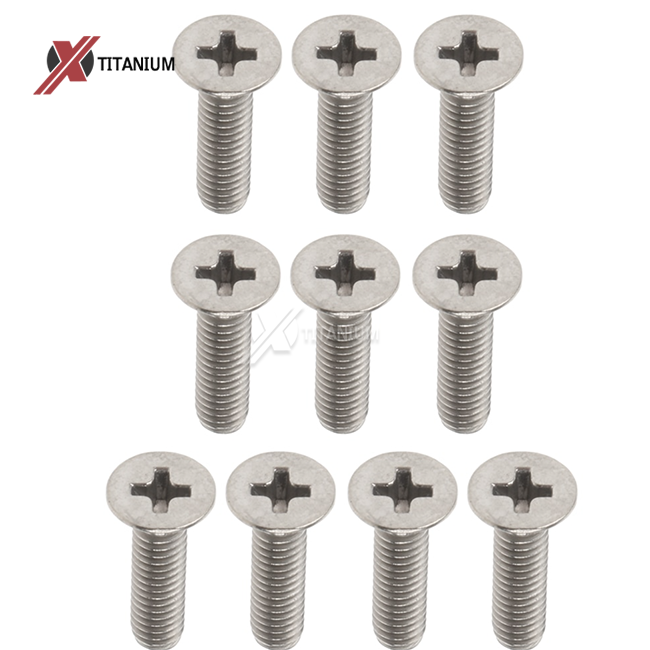 Titanium Phillps Flat Head Screws
